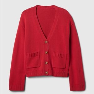 Like new Gap Pocket Cardigan Sweater - holiday red